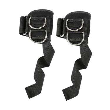 Imagem de predolo Conjunto de 2 faixas de pulso para levantamento de peso com almofadas de apoio para as mãos, ideais para exercícios de musculação em casa e na