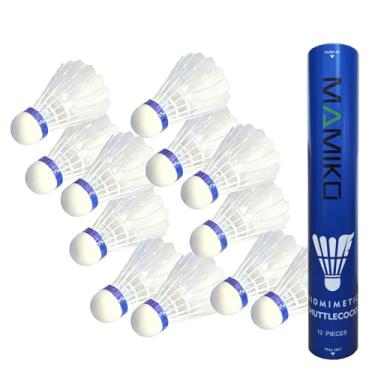 Imagem de Mamiko Pássaros de badminton biomiméticos, 12 peças, petecas de badminton de nylon com estabilidade e durabilidade para treino de rebatidas de beisebol, bolas de passarinho de velocidade média para
