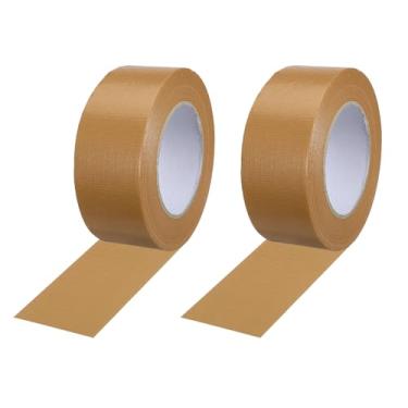 Imagem de PATIKIL Fita para quadra Pickleball 5 cm x 55 jardas (164 pés), pacote com 2 fitas impermeáveis para quadra externa, ferramenta de marcação de piso fosca, para academia, garagem, quintal, marrom