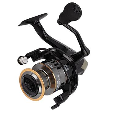 Imagem de SPYMINNPOO Carretel de Pesca Totalmente Metálico à Prova de Mar 5.2:1 Com Eixo Principal de Latão para Pesca Em Jangada, Com âncora e Fundição de Vara, Balancim CNC Sem Lacuna (HE5000)