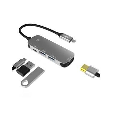 Imagem de Adaptador Hub USB-C 3.0, Expansão com 4 Portas (inclui HDMI 4K), Transferência 5Gbps, HUB41HD-V2, ELG