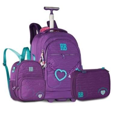 Imagem de Mochila Rebecca Bonbon Com Lancheira e Estojo Kit Escolar-Feminino