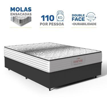 Imagem de Cama Box com Colchão de Molas Ensacadas Double Face Essence Probel Casal 138cm