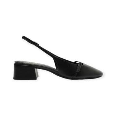 Imagem de Sapatilha Feminina Anacapri Boneca Salto Baixo Bloco Preto-Feminino