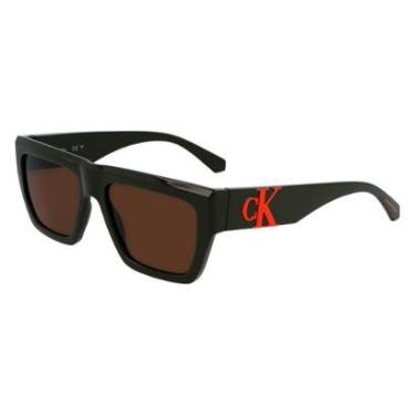 Imagem de Óculos de Sol Calvin Klein Jeans CKJ23653S 309 - Marrom 55-Masculino