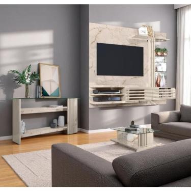 Imagem de Conjunto Sala Frizz Supreme C- Aparador C- Mesa De Centro Calacata-off-white