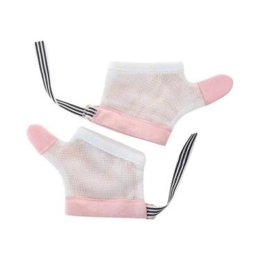 Imagem de Luvas Anti-Mordida Para Bebês 1 Par Proteção Para Mãos De Infantes E C