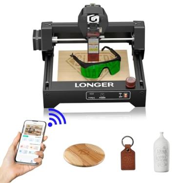 Imagem de LONGER Ray5 mini gravador a laser de 3,5 W com kit de câmera, cortador de alta velocidade de 12000 mm/min para madeira, metal, acrílico, couro, CNC DIY, área de gravação de 130 x 140 mm, WiFi