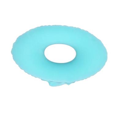 Imagem de Asixxsix Travesseiro Rosquinha de 2 Pacotes, Almofada de Assento Inflável para Dor No Cóccix, Hemorróidas, Feridas, Travesseiro Portátil Redondo de 18 Polegadas Com Bomba Portátil para (BLUE)