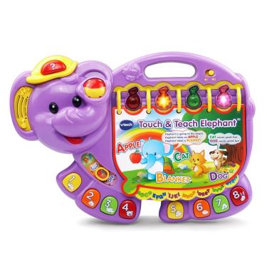 Imagem de Toy VTech Touch and Teach Elephant Purple para crianças de 1 a 3 anos