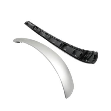 Imagem de Porta interior do carro esquerda direita puxar alça capa guarnição compatível com bmw série 1 e81 e82 e87 e88 2006 2007 2008 2009 2010 2011 2012(Matte Silver Set)