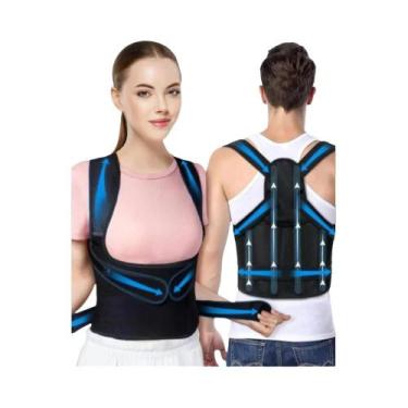 Imagem de Corretor De Postura Ajustável Para Costas Completas, Suporte Para Ombr