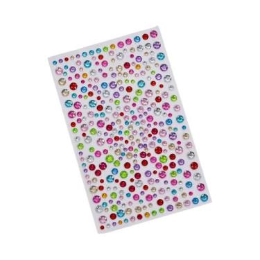 Imagem de Adesivo 3D De Flor Estrela Colorida Com Strass, Tatuagem Falsa Autoade