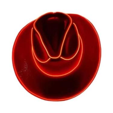 Imagem de Chapéu De Cowboy/Cowgirl Com LED, Chapéu Ocidental Perolado Para Festa
