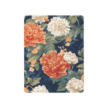 Imagem de xigua Lençol de berço floral peônias para meninas e meninos, macio e respirável, adequado para berço padrão e cama infantil 68,5 x 99 cm