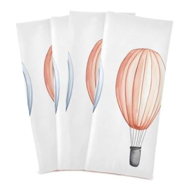 Imagem de xigua Balões de ar quente aquarela conjunto de 6 panos de prato de cozinha, toalhas de cozinha de secagem rápida macias altamente absorventes para limpeza de pratos e limpeza manual, 71 x 45 cm