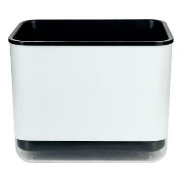 Imagem de Escorredor Talheres Plástico Para Pia 15x14cm Cozinha - Clink, Preto