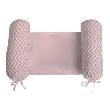 Imagem de Rolinho Protetor Para Bebê 42Cm Chevron Cinza