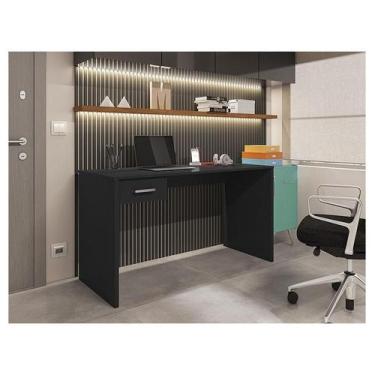 Imagem de Mesa para Computador Ambiente Gávea com Gaveta Preto Trama - Móveis Le