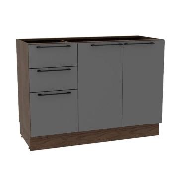 Imagem de Gabinete Cozinha Modulado Balcão Amsterdam PH 3146 c/ 2 Portas e 3 Gavetas s/ Tampo 120...