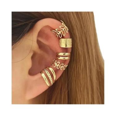 Imagem de Brinco De Pressão Preto Com Folhas Douradas Para Mulheres - Joia Diári