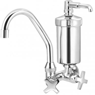 Imagem de Torneira Com Filtro Para Cozinha Abs Alfa 1-4 De Volta C34 Cromada De Parede - Vtf220cwb - Esteves