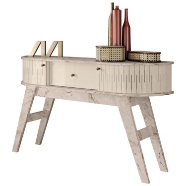 Imagem de Aparador Para Sala Estoril 2 Portas Calacata Off White Madetec