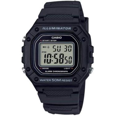 Imagem de Relógio CASIO Illuminator masculino W-218H-1AVDF, Preto