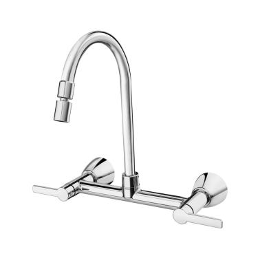 Imagem de Misturador para Cozinha Duplo Comando de Parede Gali Docol