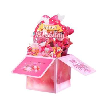 Imagem de Cartão De Felicitações 3D Pop-up De Feliz Aniversário Com Envelope, Ca