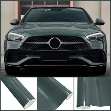 Imagem de Vinil Adesivo Verde Eucalipto PET PVC Para Envelopamento Automotivo, A