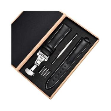 Imagem de Pulseira De Relógio Unissex De Couro Genuíno, 18mm, 20mm, 22mm, 24mm, 