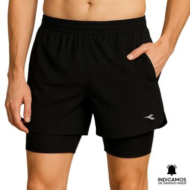 Imagem de Short Duplo Diadora Small Logo Masculino