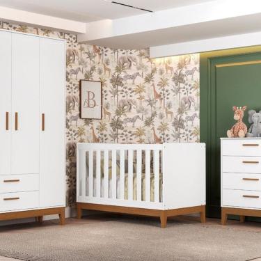 Imagem de Quarto Completo Flip com Roupeiro 3 Portas Branco Fosco