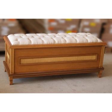 Imagem de Baú para Quarto de Casal Estofado 1,60m - Athenas Montanhês