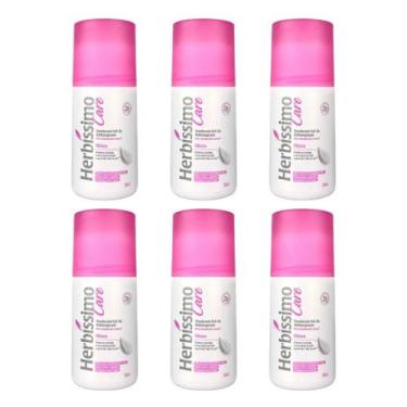 Imagem de Desodorante Rollon Hibisco 50ml  Herbíssimo, 6 unidades