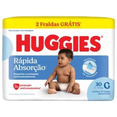 Imagem de Fralda Huggies Rápida Absorção G com 30 unidades