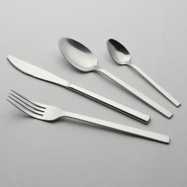 Imagem de Kit 24 Peças Talheres Faqueiro Home&Co Savana Aço Inox Prateado Faca Garfo Colher