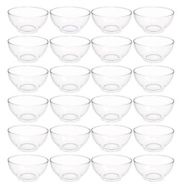 Imagem de Kit 24 Tigelas Saladeiras Grande Redonda 3,1L Transparente Servir Sala