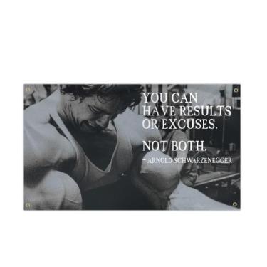 Imagem de Bandera Banner 90x150 cm con Frase Motivacional de Arnold - Marca Próp