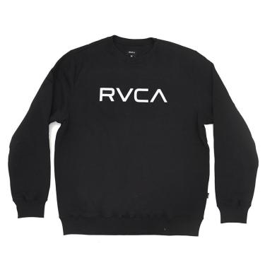 Imagem de Moletom RVCA Careca Big Logo Crew 270g - Preto-Masculino