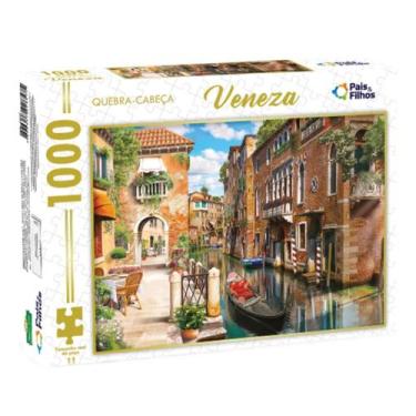 Imagem de Jogo Quebra cabeça Veneza Itália Premium 1000 Pç Puzzle Pais Filhos - 