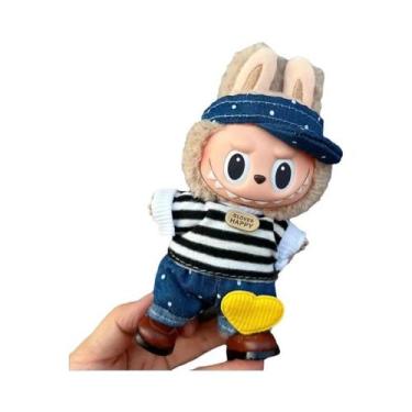 Imagem de Conjunto De Roupa Para Boneca Labubu De Vinil 17cm: Vestido De Bolinha