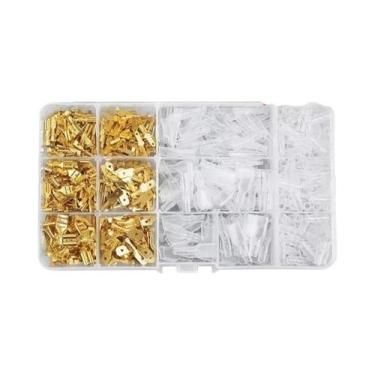 Imagem de Kit Sortido De Conectores De Fio Dourados De Emenda Rápida E Terminais