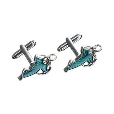 Imagem de Abotoaduras De Folha De Elfo Verde Para Mulheres E Unissex, Joias Clás