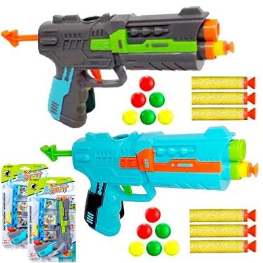 Imagem de 2 Lançador de Bolinhas e Dardos Nerf Brinquedo para Crianças - Goal Ki