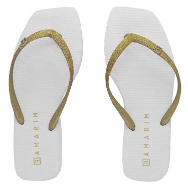 Imagem de Chinelo feminino Ramarim Glitter Branco-Feminino