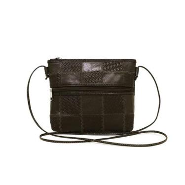 Imagem de Bolsa Feminina a Tiracolo de Retalhos Patchwork - Relicário, Marrom ca