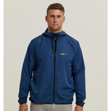 Imagem de Jaqueta Corta Vento Masculina Repelente a Água WSS Brasil Gym Never Give Up-Masculino