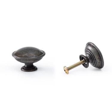 Imagem de Puxador Redondo Em Latão Metal Para Móveis,Porta,Gaveta 4Un